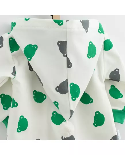 Baby Jumpsuit - Wit met groene en grijze berengezichten