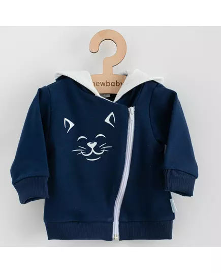 Babykleding - 2-delige set - Donkerblauwe trui met capuchon