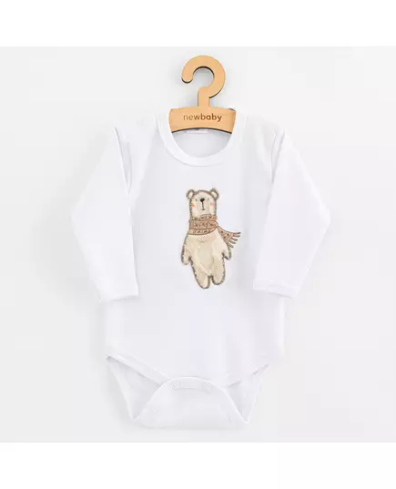 Baby Romper - Lange Mouwen - Maat 62 (3-6m) - Teddybeer Borduring