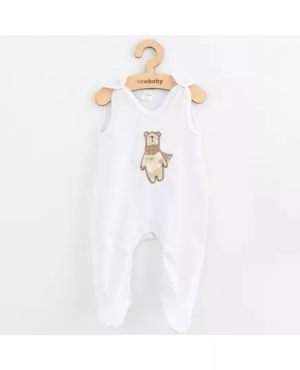 Babyromper - 100% katoen - Geborduurde teddybeer - Maat 68 (4-6 maanden)
