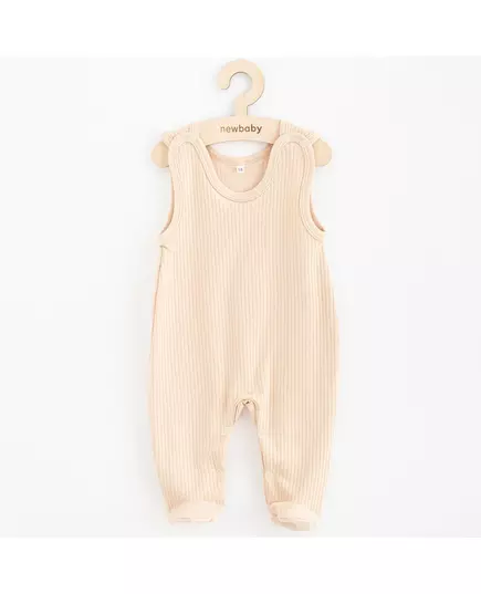 Romper - 100% Katoen - Mouwloos - Ribkartelpatroon - Maat 80 (9-12m)