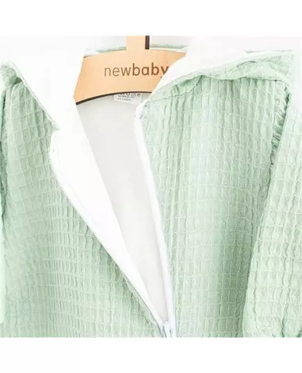 Baby Jumpsuit - Katoen - Met capuchon - Sage - Maat 80 (9-12m)