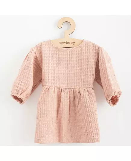 Kleding - Katoen Jurk - Roze - 3/4 Mouwen - Maat 80 (9-12 maanden)