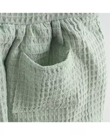 Jurkje - Katoen - Lichtgroen - Maat 80 (9-12 maanden) - Gewafeld patroon