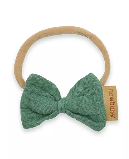Haarband - Groen - Strik - Elastisch - Babyaccessoire - Baby haarband