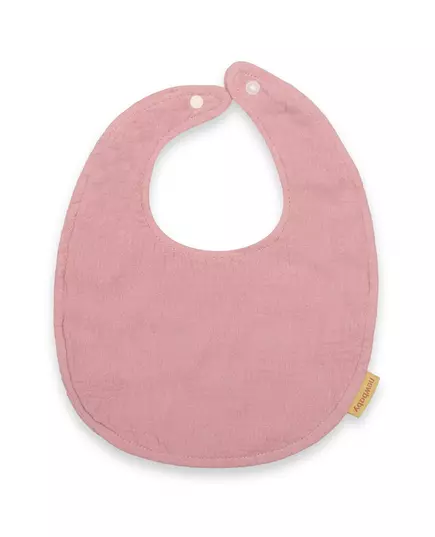 Slabbetje - Roze - Katoen - Drukknopen - 22x25 cm - Katoen