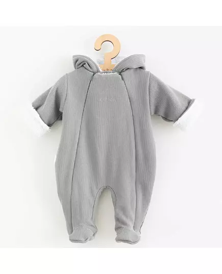 Jumpsuit - Grijs - Capuchon - Maat 62 (3-6 maanden) - Winter