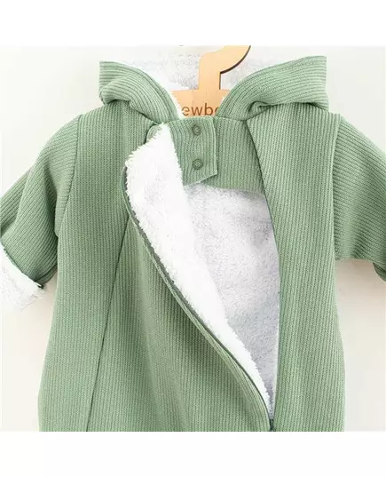 Babyromper - Mint groen - Jumpsuit met capuchon - Maat 80 (9-12 maanden)