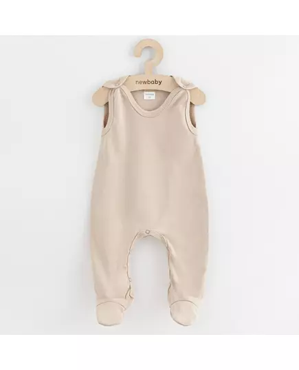 baby romper - lichtbeige - maat 80 (9-12 maanden) - met voetjes