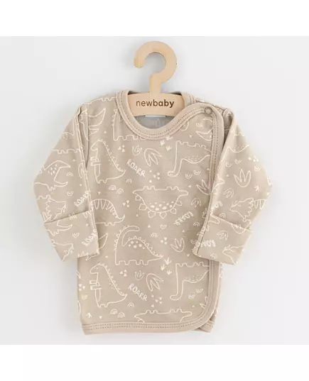 Baby onesie - Dino dessin - Beige met ROARR - Maat 50 - Rompertje