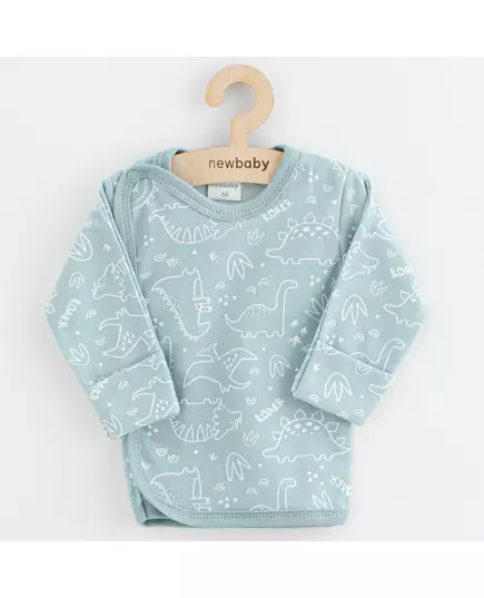 baby onesie - dino's - mint - maat 50 - newborn - babykleding