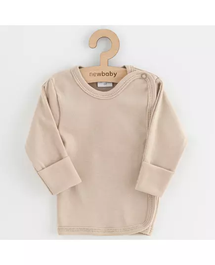 Babyshirt - Lichtbruin - Maat 56 (0-3 maanden) - Katoen