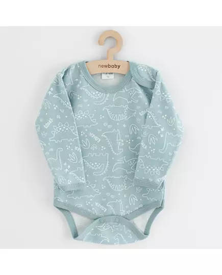 Babyromper - lange mouwen - dino's - 100% katoen - maat 80 (9-12 maanden)