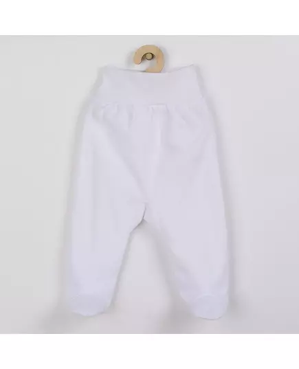 Babybroek - Wit - Maat 68 (4-6 maanden) - Met voetjes - Babykleding