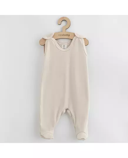 Baby romper - Beige - Maat 74 (6-9 maanden) - Katoen - Schouder- en kruisdrukknoopsluiting
