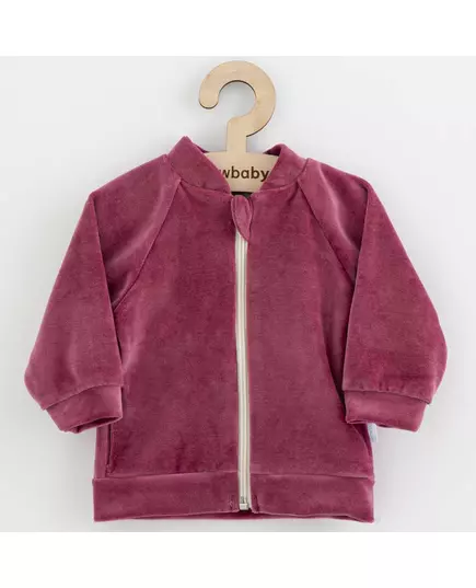 Sweatshirt - Suède - Donkerroze - Maat 68 (4-6 maanden)