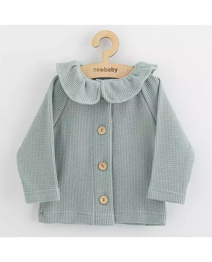 Babyvest - Lichtblauw - Ribbels - Lange Mouwen - Katoen
