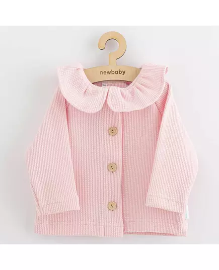 Babyjasje - Lichtroze - Maat 56 (0-3m) - Geribd katoen