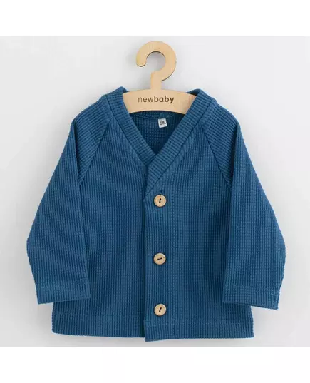 Infant Jacket - Blauw - Houten knopen - Maat 62 (3-6 maanden)