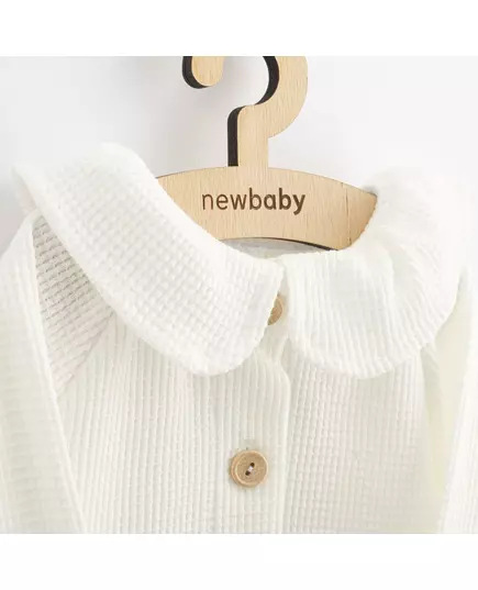 Babytrui - Gebroken wit - Houten knopen - Kraag - Maat 86 (12-18m)