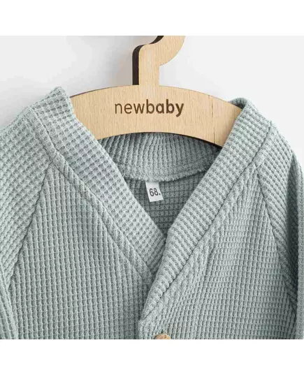 Babyvest - Lichtgroen - Katoen - Houten knopen - Size 92 (18-24m)