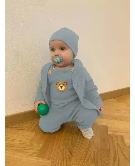 Kinderkleding - Tuinbroek - Lichtgrijs - Maat 56 (0-3 maanden)