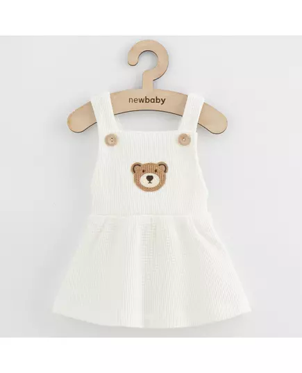 Baby kleding - Schortjurkje - Wit - 100% katoen - Maat 56 (0-3 maanden)