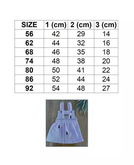Baby kleding - Schortjurkje - Wit - 100% katoen - Maat 56 (0-3 maanden)