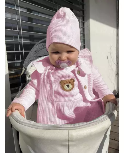 Baby cap - Roze - 100% katoen - Maat 80/86 - Baby muts