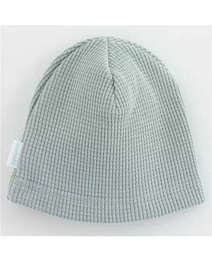 Muts - Lichtgrijs - 100% Katoen - Ribbelpatroon - Maat 80/86