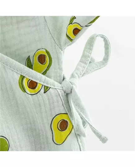 Baby Romper - Katoen - Lange Mouwen - Avocado Patroon - Maat 80 (9-12m)