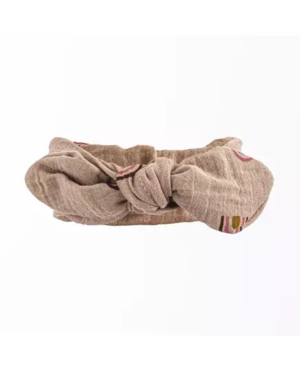 Hoofdband - Katoen - Beige - Geometrisch - Regenboog - Maat 80 (9-12 maanden)