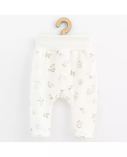 Babybroek - Maat 80 (9-12 maanden) - Katoen - Bloemen- en bladerenpatroon