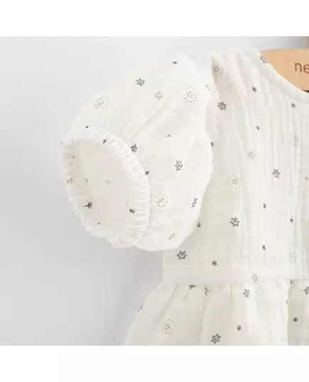Baby jurkje - Katoen - Korte mouwen - Bloemetjes en stippen