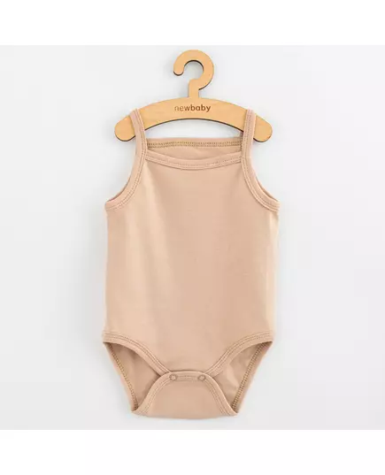 Baby Rompertje - Mouwloos - Licht Beige - 100% Katoen - Drukknopen