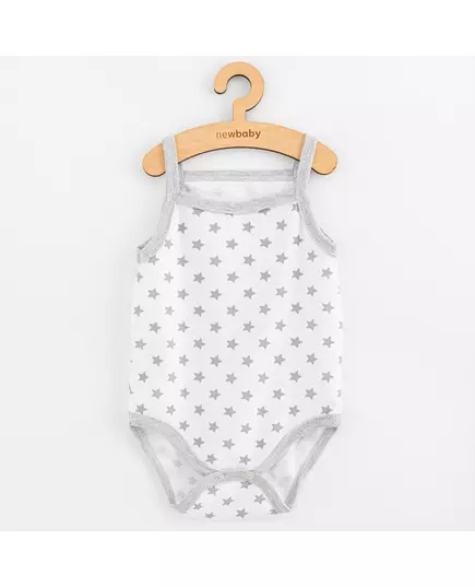 Baby romper - Zonder mouwen - Met grijze sterren - 100% katoen