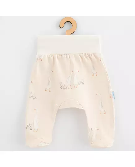 Baby Cotton Half Nappies - Crèmekleurig - Gans Motief - Brede Elastische Band