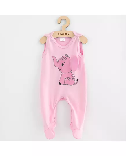 Babypakje - 100% Katoen - OEKO-TEX - Roze met Olifant - Voetjes