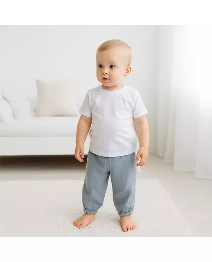 Kinderkleding - T-Shirt - Katoen Broek - Blauw-Grijs - 100% Katoen