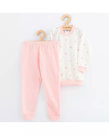 Pyjama - Katoen - Lichtroze - Berenprint - Elastische tailleband