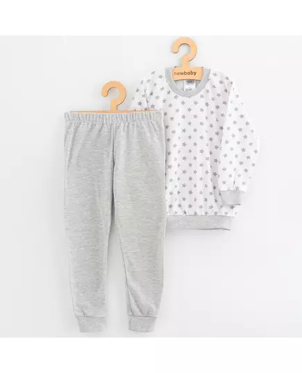 Babykleding - Katoenen pyjama's - Grijze broek - Witte trui