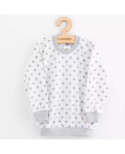 Babykleding - Katoenen pyjama's - Grijze broek - Witte trui