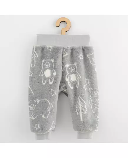 Kinderbroek - Winter Sweatpants - Wellsoft - Grijs - Berenpatroon