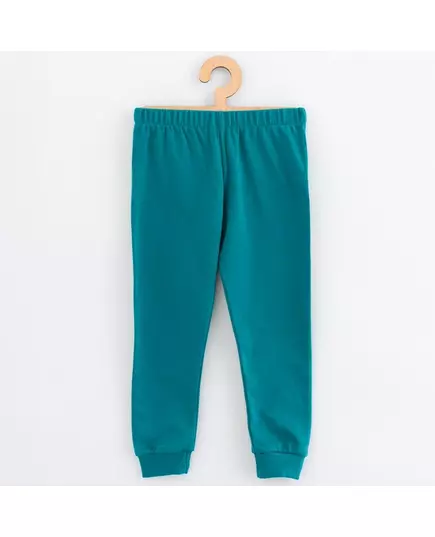 Kinderpyjama - Trui met bouwvoertuigen - Effen groene broek