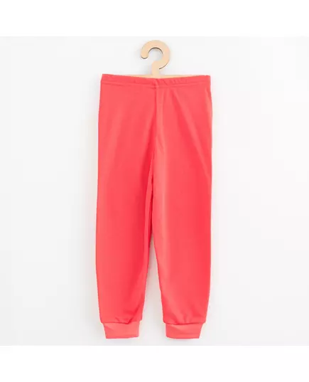 Kinderpyjama's - Katoen - Wit met bloemenprint - Rood met boorden
