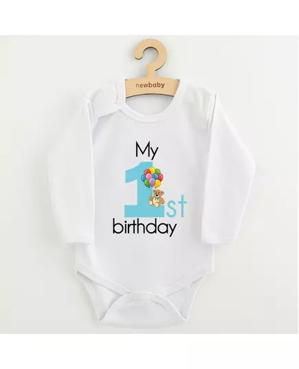 Babyromper - My 1st Birthday - Lange Mouwen - 100% Katoen