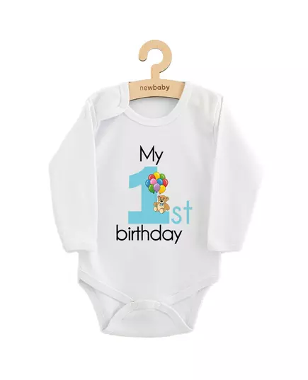 Babyromper - My 1st Birthday - Lange Mouwen - 100% Katoen