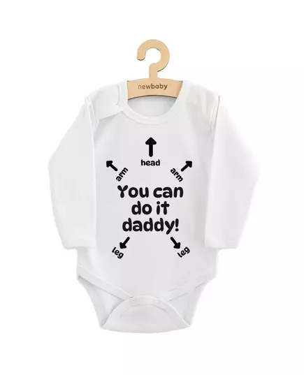 Baby Bodysuit - Long Sleeve - You Can Do It Daddy! - 100% Katoen