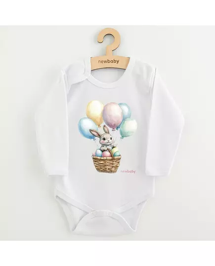 Baby Bodysuit - Lange Mouwen - Konijn met Ballonnen - 100% Katoen
