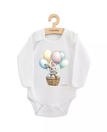 Baby bodysuit - konijn - ballonnen - lange mouwen - 100% katoen
